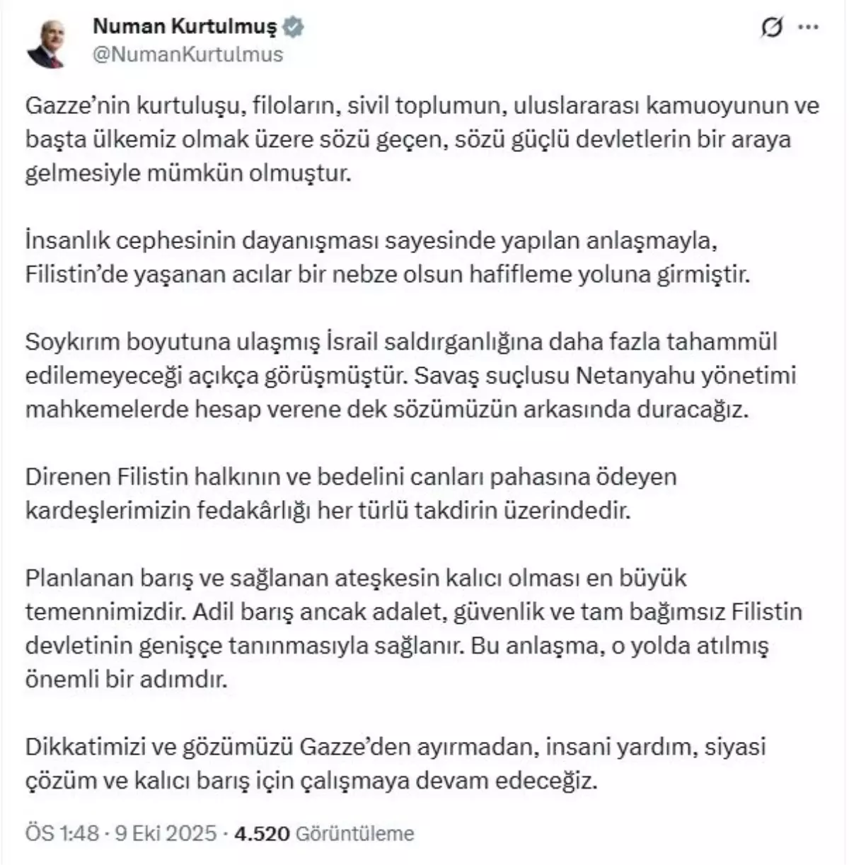 tbmm baskani kurtulmustan gazzedeki ateskes aciklamasi 6ttQFQrb